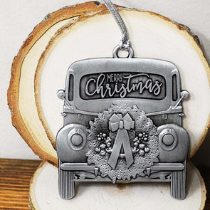 Vintage Truck - Merry Christmas Ornament