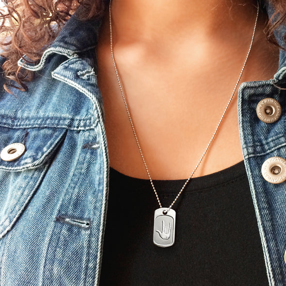 I Love You American Sign Language Dogtag