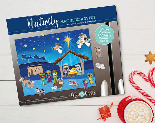 Nativity Magnetic Advent Calendar with a daily family activity booklet