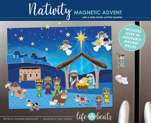 Nativity Magnetic Advent Calendar with a daily family activity booklet