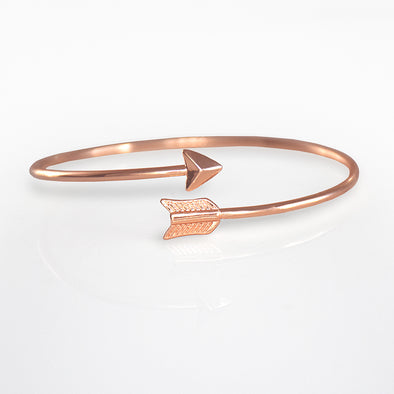 Right Direction Bangle Bracelet (Rose Gold or Silver)