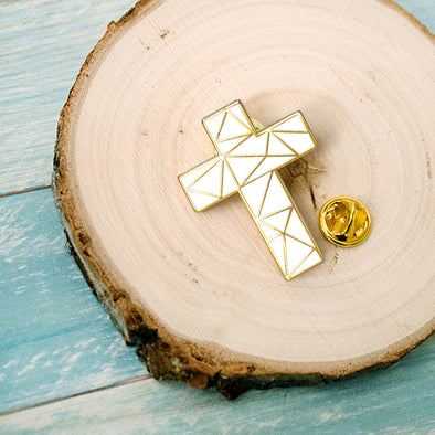 Love Never Fails Cross Enamel Pin