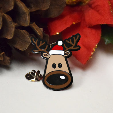 Reindeer Christmas Enamel Pin