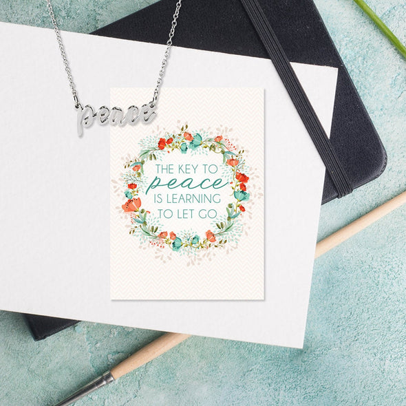 Peace Script Necklace